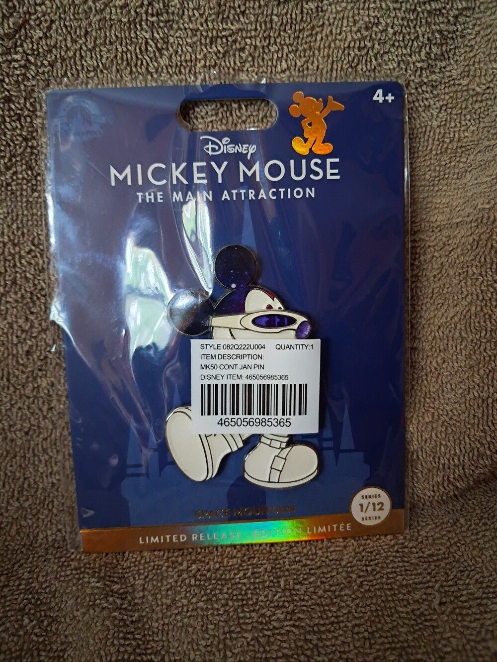 Mickey Main Attraction Space Mountain Pin